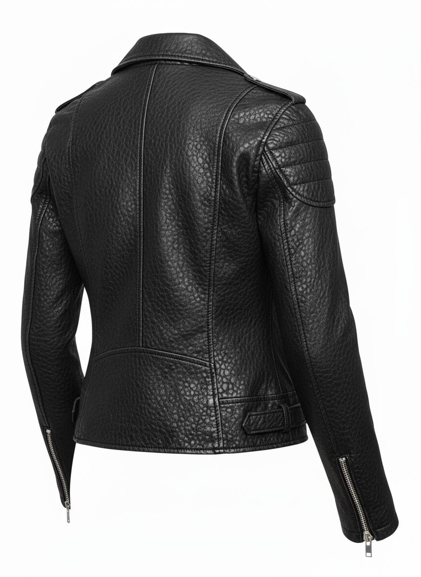 Women's Textured Biker Style Jacket