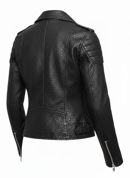 Women's Textured Biker Style Jacket