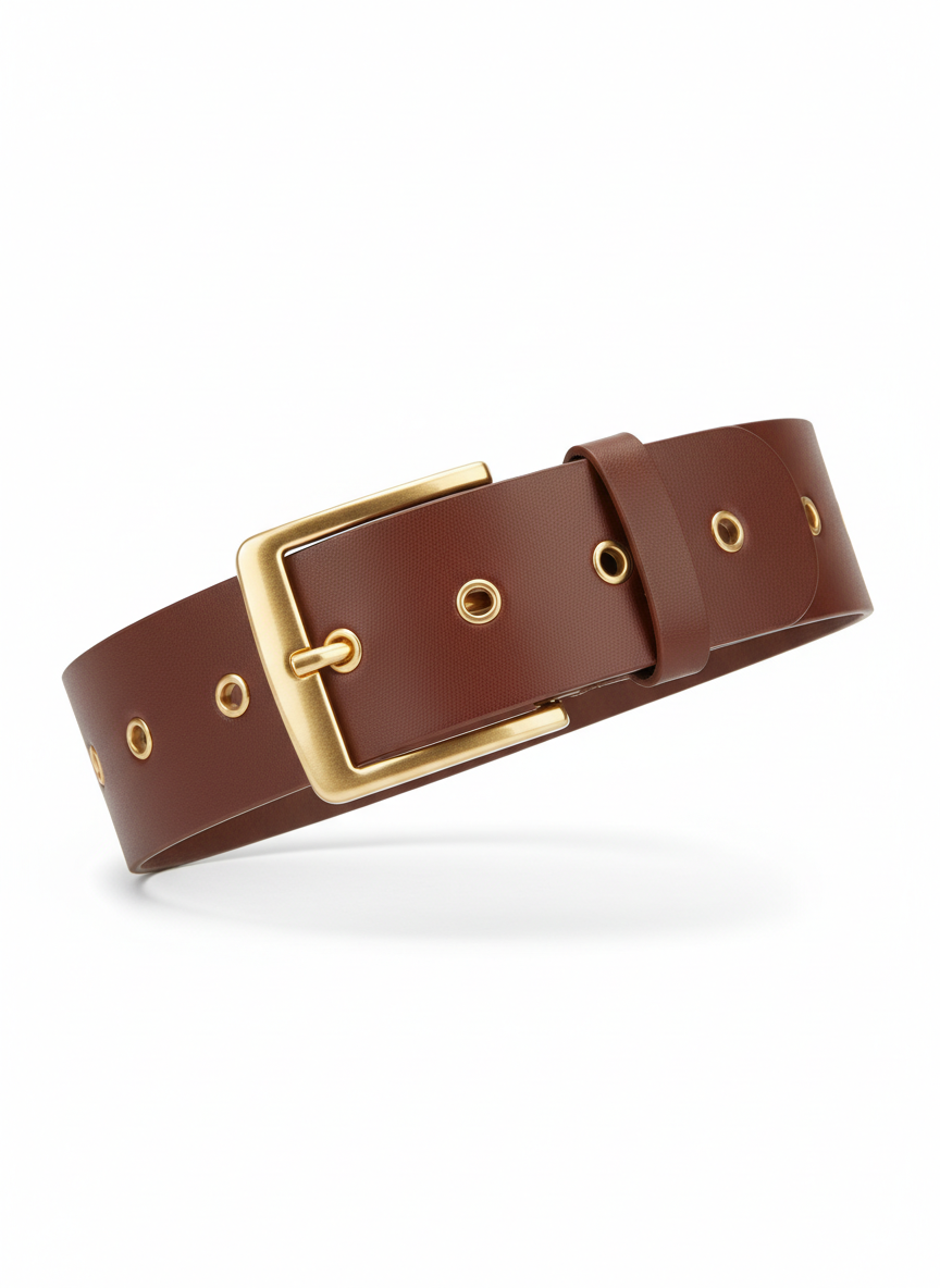 Wide Buckle Waist Belt