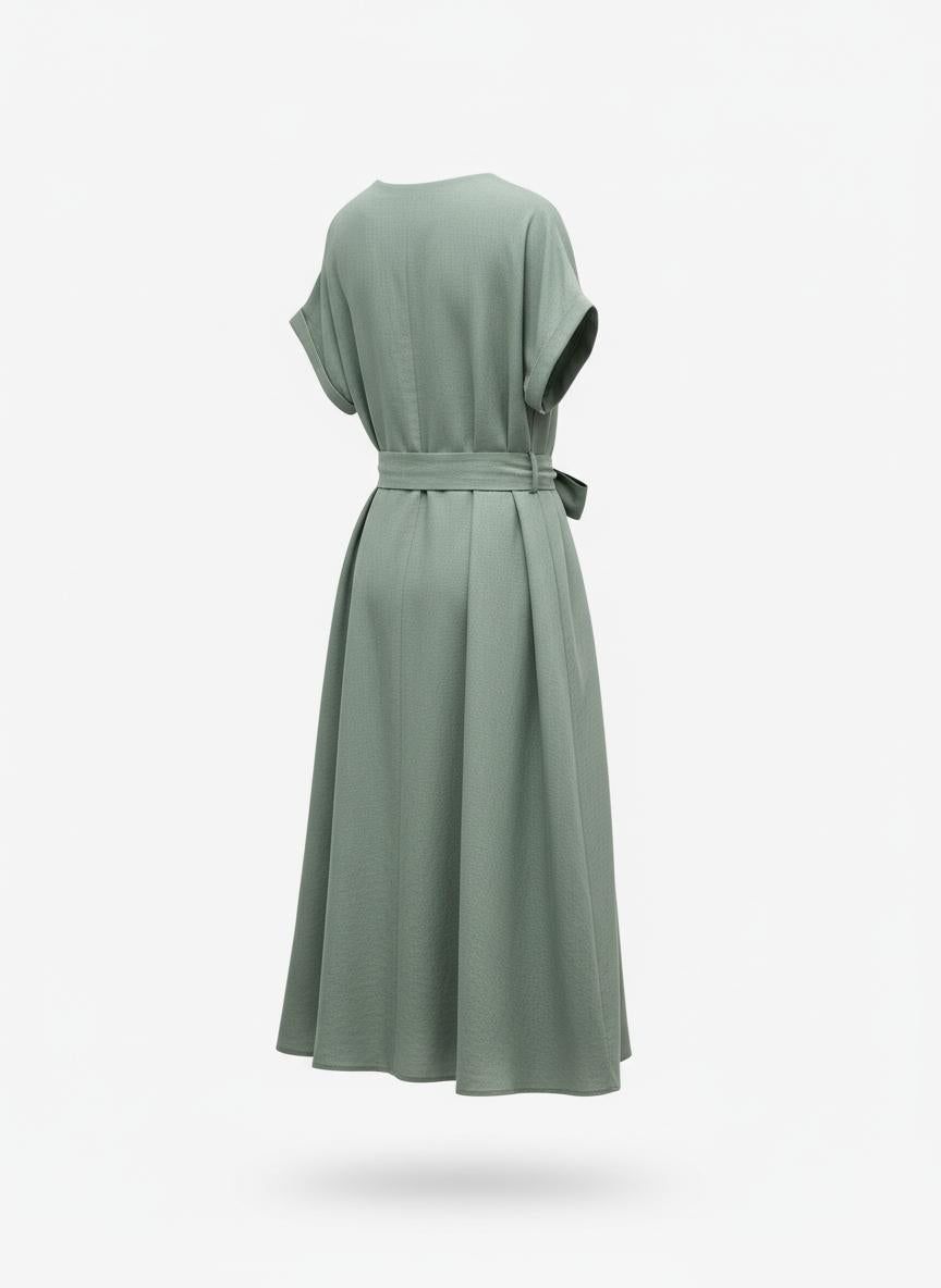 Women's Waist-Tie Midi Dress