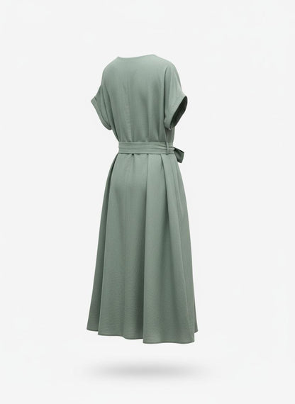 Women's Waist-Tie Midi Dress