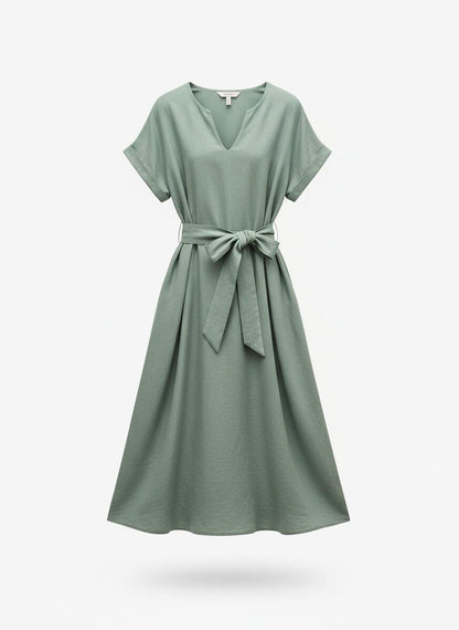 Women's Waist-Tie Midi Dress